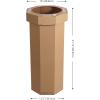 happimess HPM1300F-SET2 Fleur 25-Gallon Traditional Classic Disposable Corrugated Cardboard Event Trash Can and Recycling Bin for Home, Kitchen, Laundry Room, Bathroom, Limestone Beige (Set of 2)(Brown)