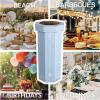 happimess HPM1300F-SET2 Fleur 25-Gallon Traditional Classic Disposable Corrugated Cardboard Event Trash Can and Recycling Bin for Home, Kitchen, Laundry Room, Bathroom, Limestone Beige (Set of 2)(Bridal Blue)