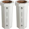 happimess HPM1300F-SET2 Fleur 25-Gallon Traditional Classic Disposable Corrugated Cardboard Event Trash Can and Recycling Bin for Home, Kitchen, Laundry Room, Bathroom, Limestone Beige (Set of 2)(Bridal Ivory)