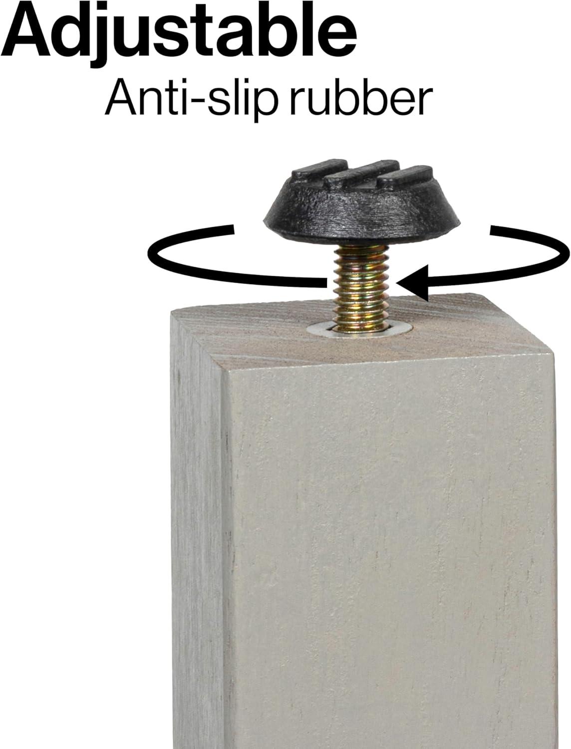 imageJONATHAN Y END6000N Archer 189quot Modern Classic Square Slatted Solid Acacia Wood IndoorOutdoor Adirondack Side Table for Patio Garden Bathroom Living Room Nautical BlueGrey