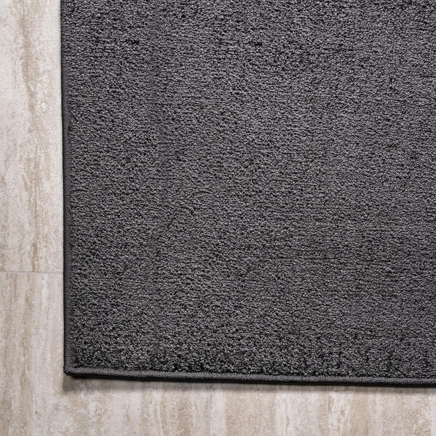 imageJONATHAN Y Haze Solid LowPile Black Indoor Area Rug 3x5 CoastalBohemianMinimalistClassic EasyCleaning for Living RoomBedroomKitchenPet FriendlyNonShedding SEU100I3