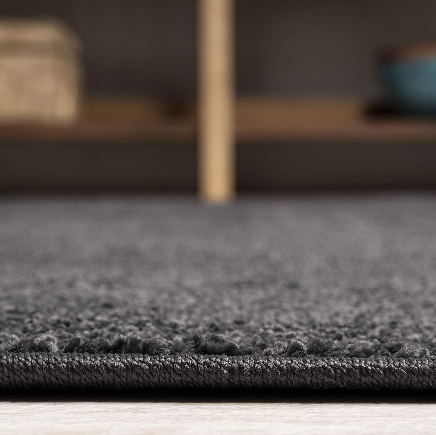 imageJONATHAN Y Haze Solid LowPile Black Indoor Area Rug 3x5 CoastalBohemianMinimalistClassic EasyCleaning for Living RoomBedroomKitchenPet FriendlyNonShedding SEU100I3