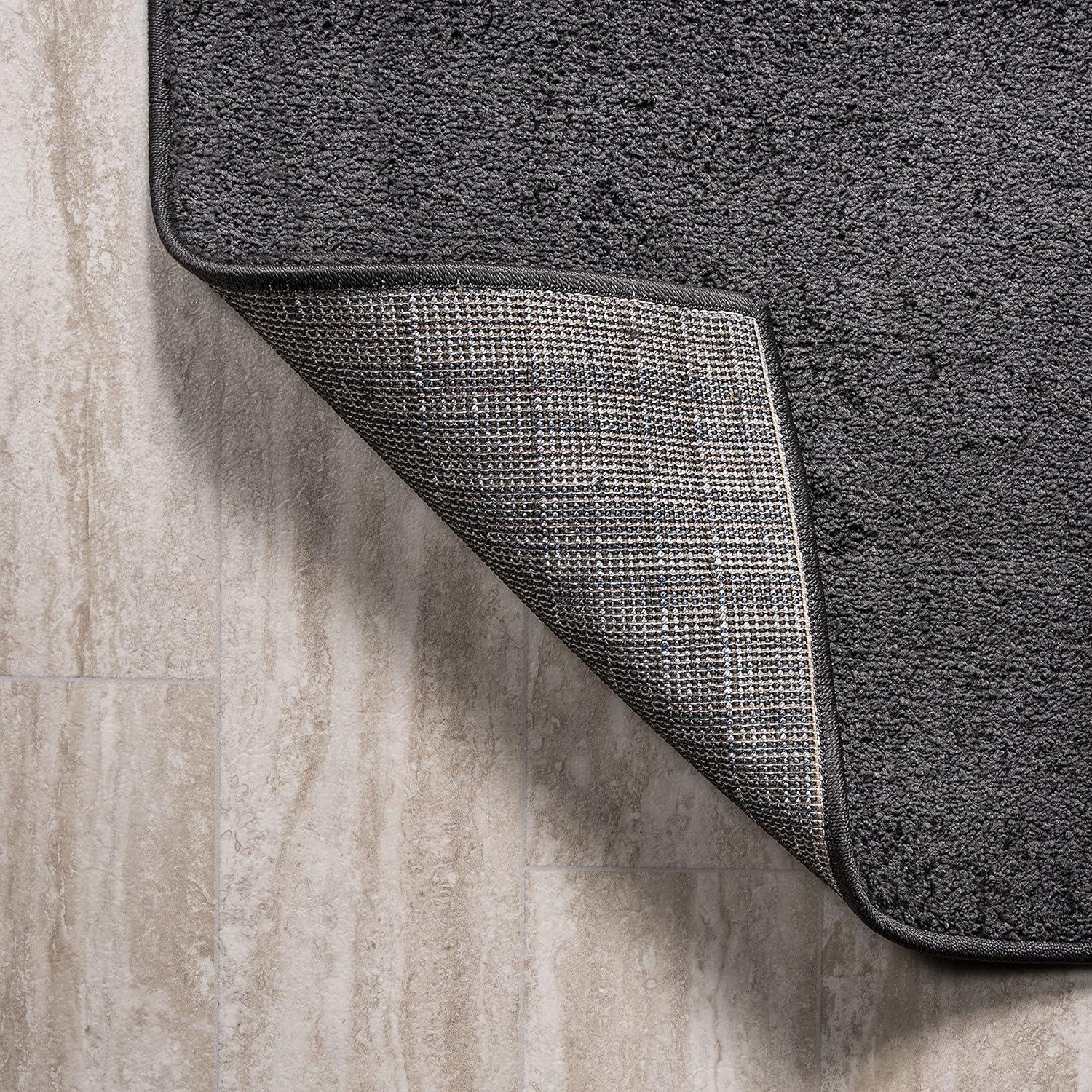 imageJONATHAN Y Haze Solid LowPile Black Indoor Area Rug 3x5 CoastalBohemianMinimalistClassic EasyCleaning for Living RoomBedroomKitchenPet FriendlyNonShedding SEU100I3