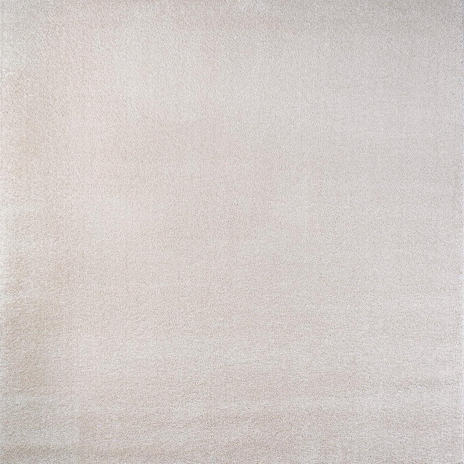 imageJONATHAN Y Haze Solid LowPile Ivory 5x5 Square Indoor Area Rug CoastalBohemianMinimalistClassic EasyCleaning for Living RoomBedroomKitchenPet FriendlyNonShedding SEU100D5SQ