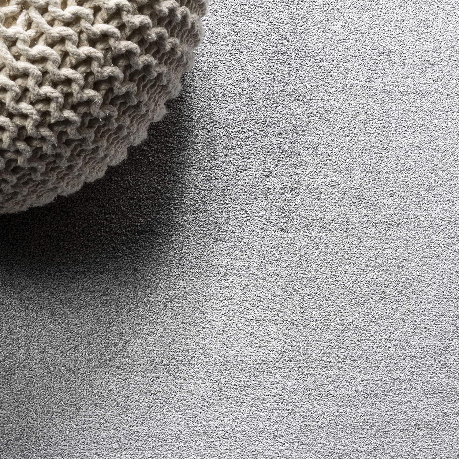 imageJONATHAN Y Haze Solid LowPile Light Gray 3x5 Oval Indoor Area Rug CoastalBohemianMinimalistClassic EasyCleaning for Living RoomBedroomKitchenPet FriendlyNonShedding SEU100K3OV