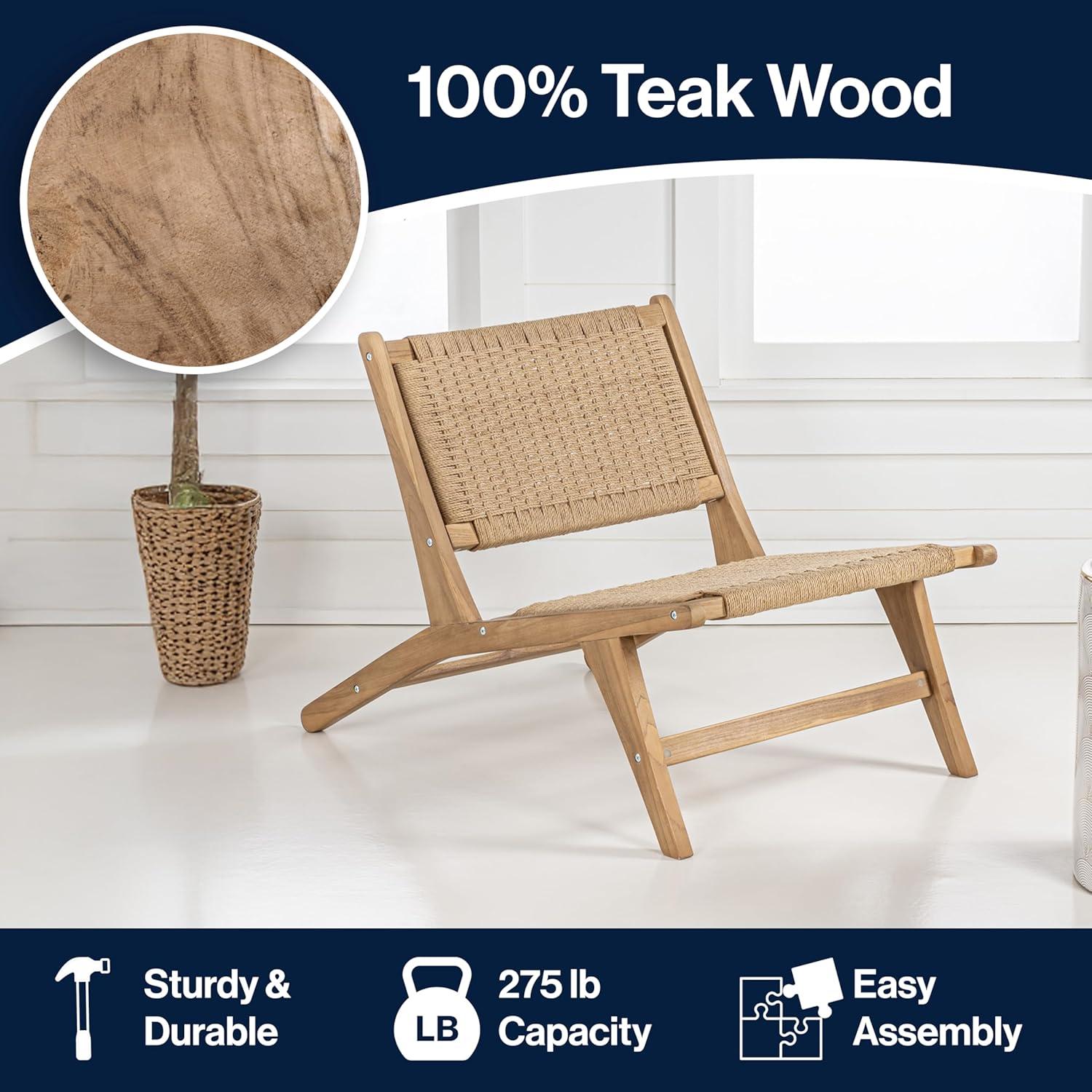 imageJONATHAN Y RLX1000B Parker MidCentury Modern Woven Seagrass Wood Armless Indoor Lounge Chair Contemporary Bohemian Coastal Transitional Rustic Dark BrownNatural