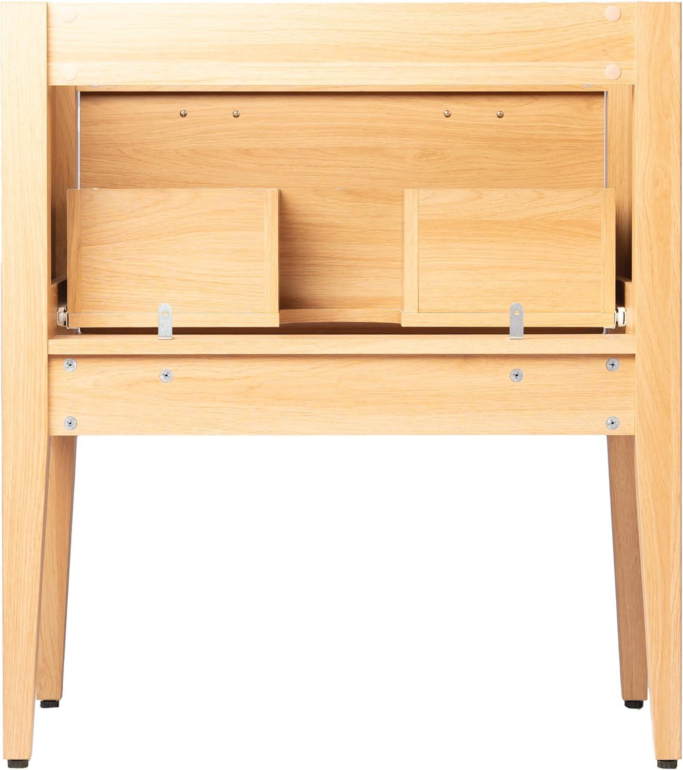 imageJONATHAN Y VAN2001B Corbin 24 in W x 18 in D x 33 in H Modern Classic 1Drawer Bath Vanity Base Only Sink Basin Not Included WalnutOak