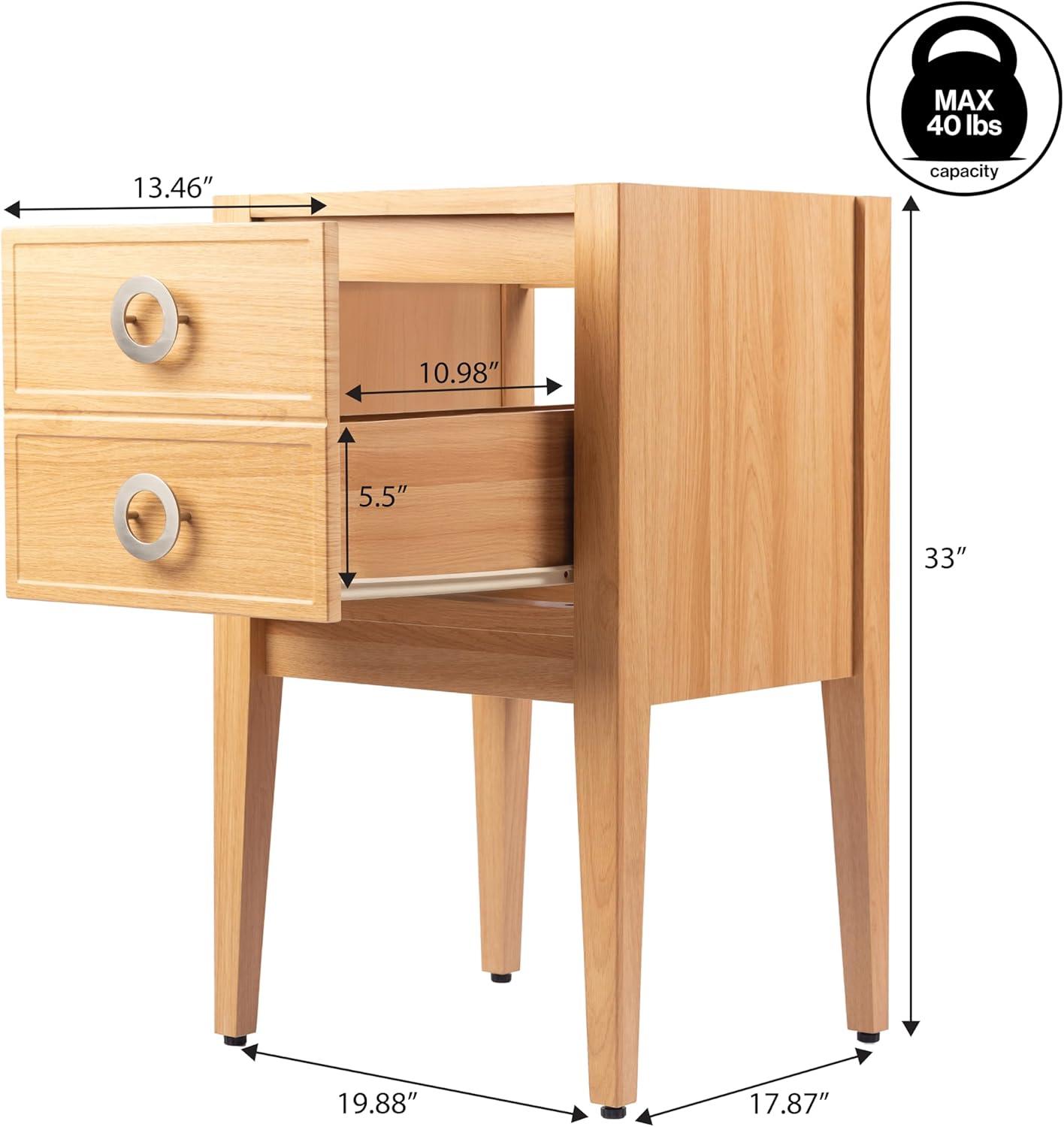 imageJONATHAN Y VAN2001B Corbin 24 in W x 18 in D x 33 in H Modern Classic 1Drawer Bath Vanity Base Only Sink Basin Not Included WalnutOak