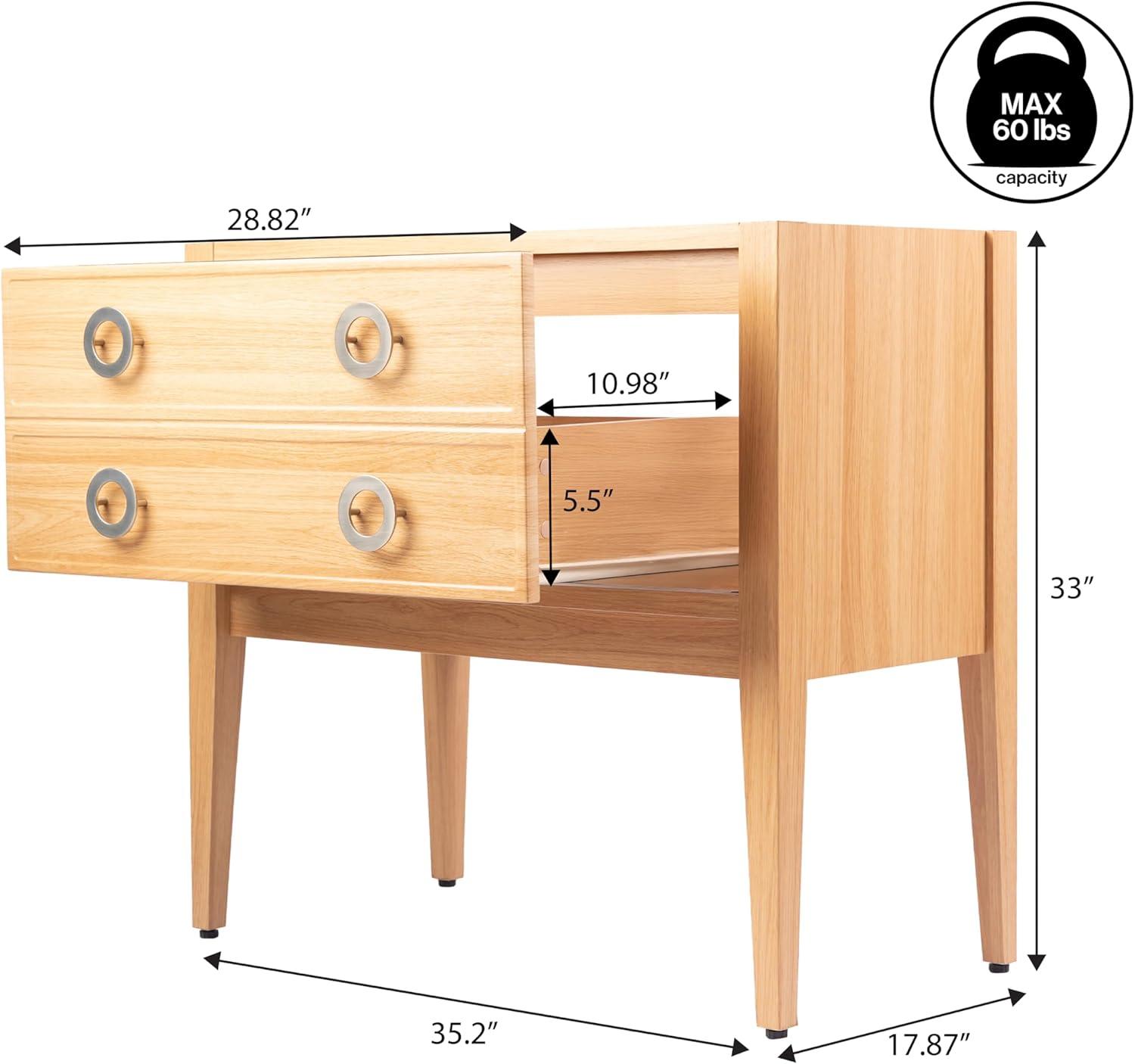 imageJONATHAN Y VAN2001B Corbin 24 in W x 18 in D x 33 in H Modern Classic 1Drawer Bath Vanity Base Only Sink Basin Not Included WalnutOak
