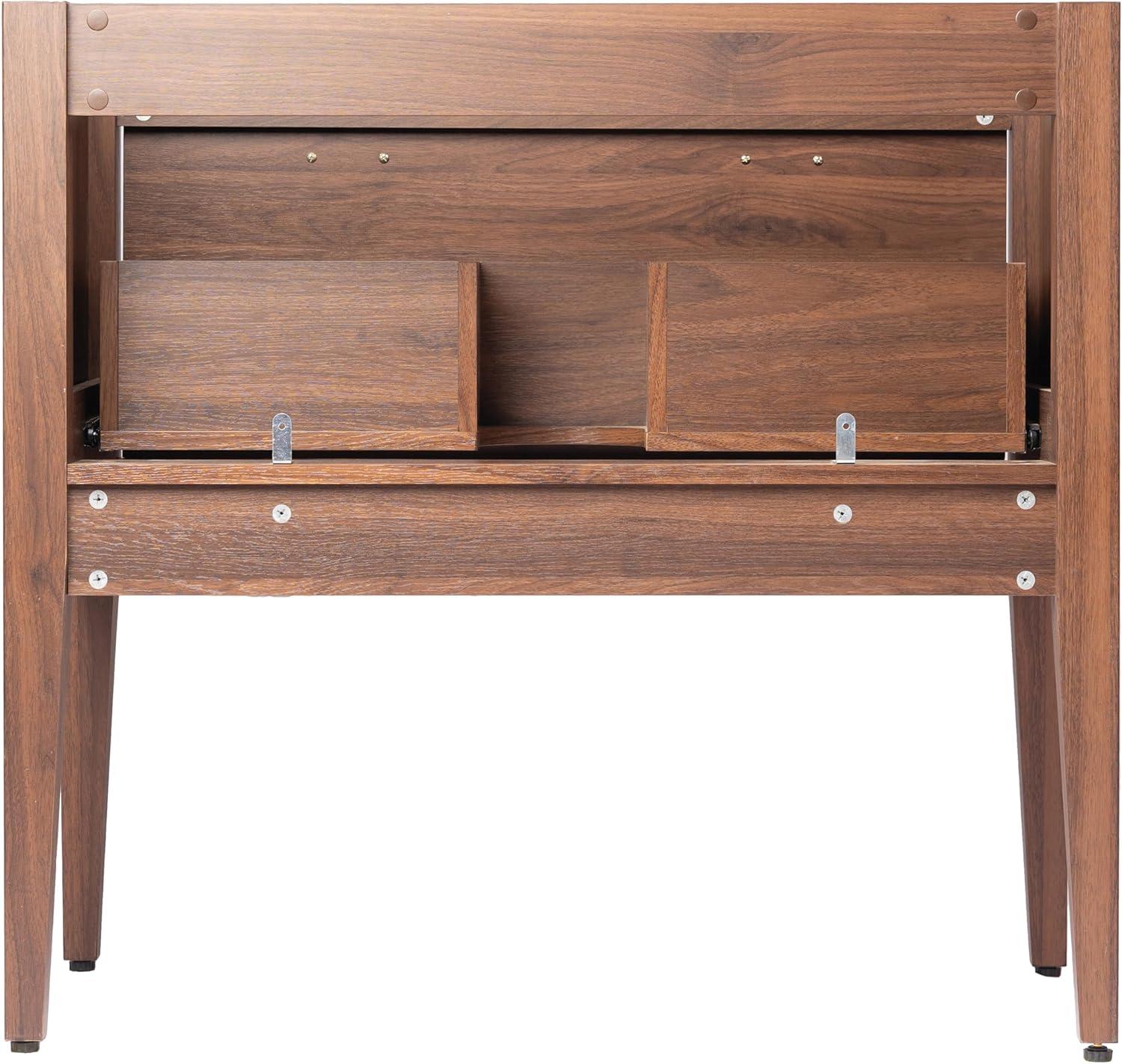 imageJONATHAN Y VAN2001B Corbin 24 in W x 18 in D x 33 in H Modern Classic 1Drawer Bath Vanity Base Only Sink Basin Not Included WalnutWalnut