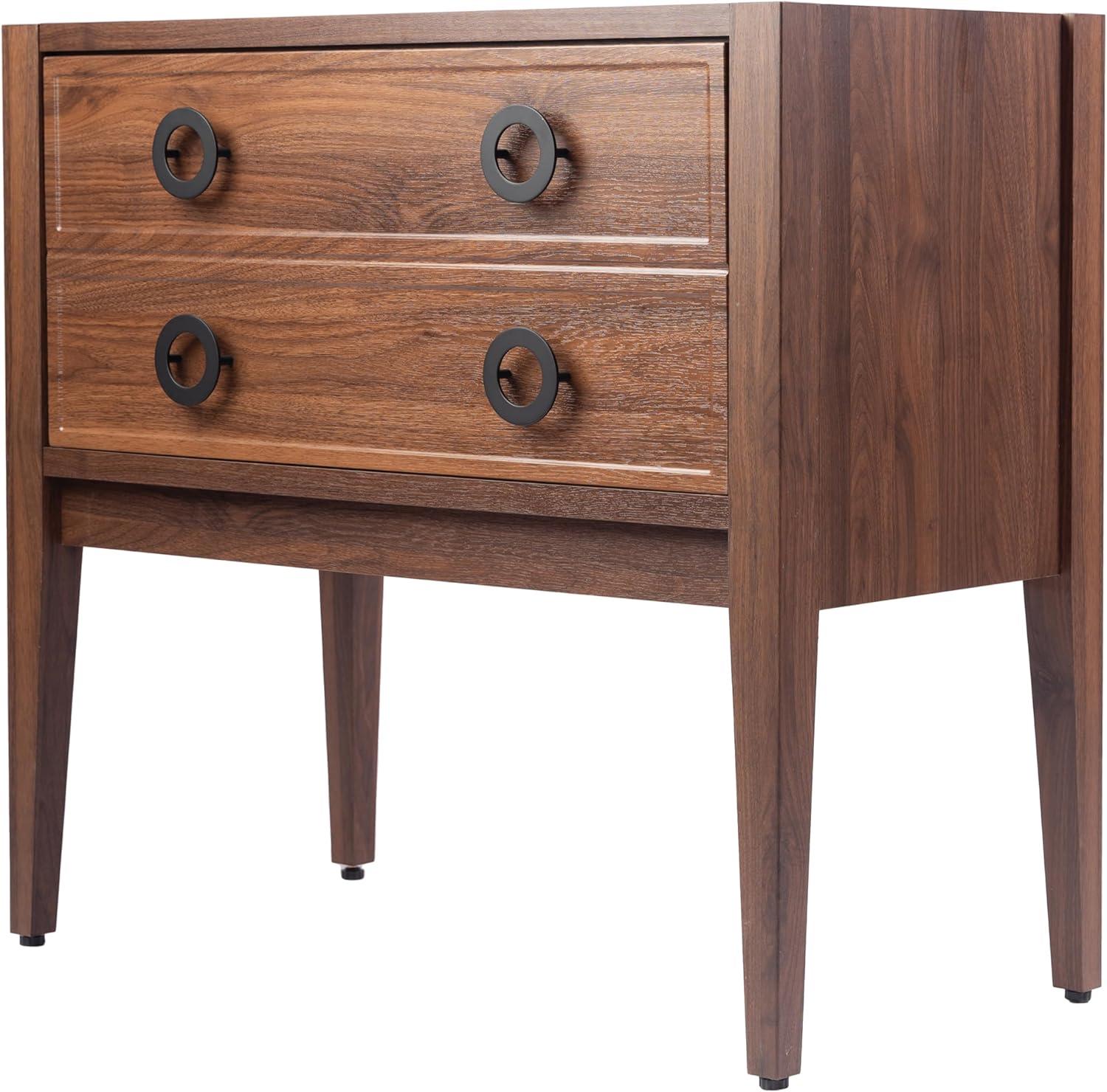 imageJONATHAN Y VAN2001B Corbin 24 in W x 18 in D x 33 in H Modern Classic 1Drawer Bath Vanity Base Only Sink Basin Not Included WalnutWalnut