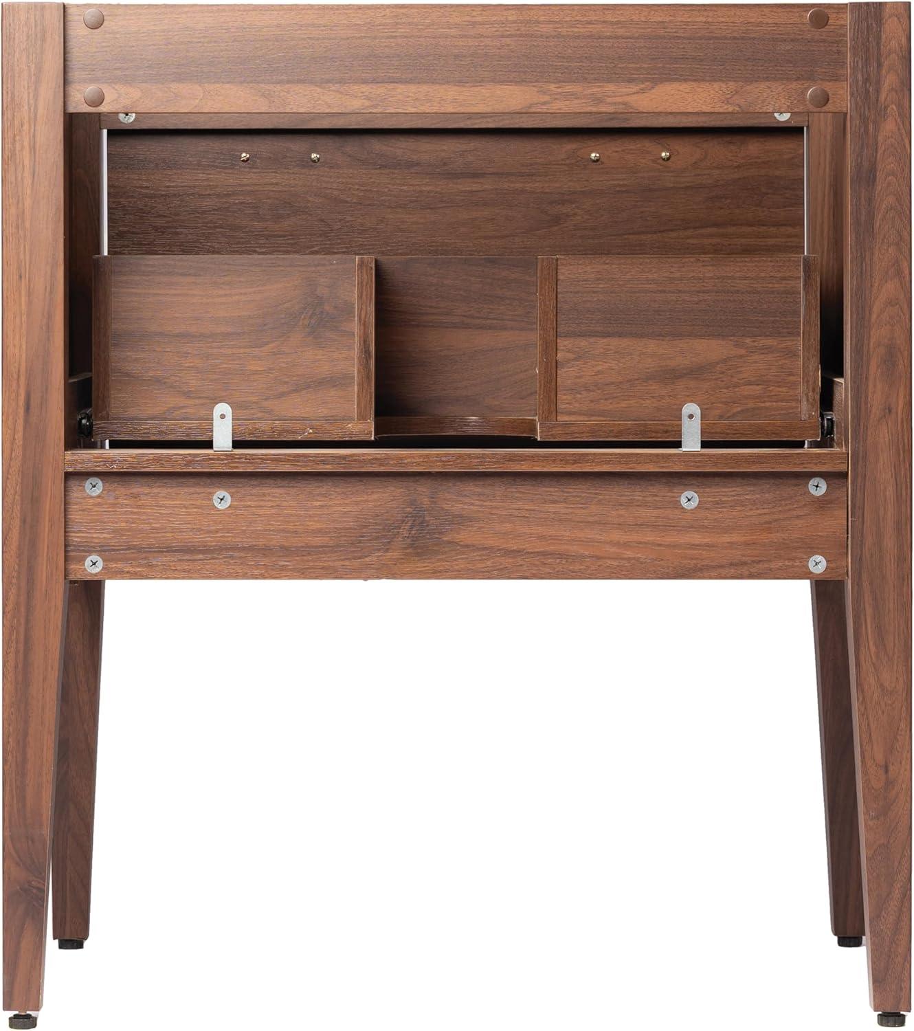 imageJONATHAN Y VAN2001B Corbin 24 in W x 18 in D x 33 in H Modern Classic 1Drawer Bath Vanity Base Only Sink Basin Not Included WalnutWalnut