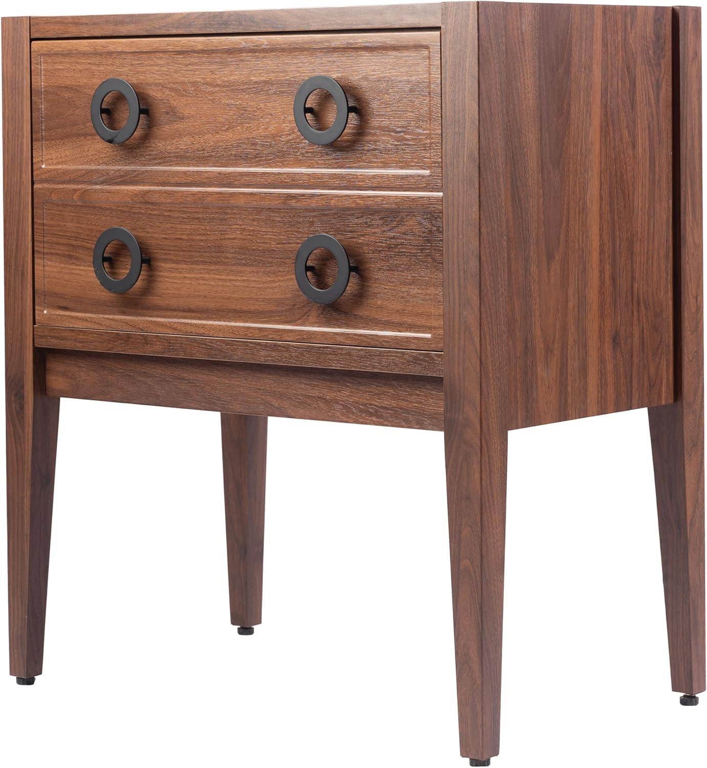 imageJONATHAN Y VAN2001B Corbin 24 in W x 18 in D x 33 in H Modern Classic 1Drawer Bath Vanity Base Only Sink Basin Not Included WalnutWalnut