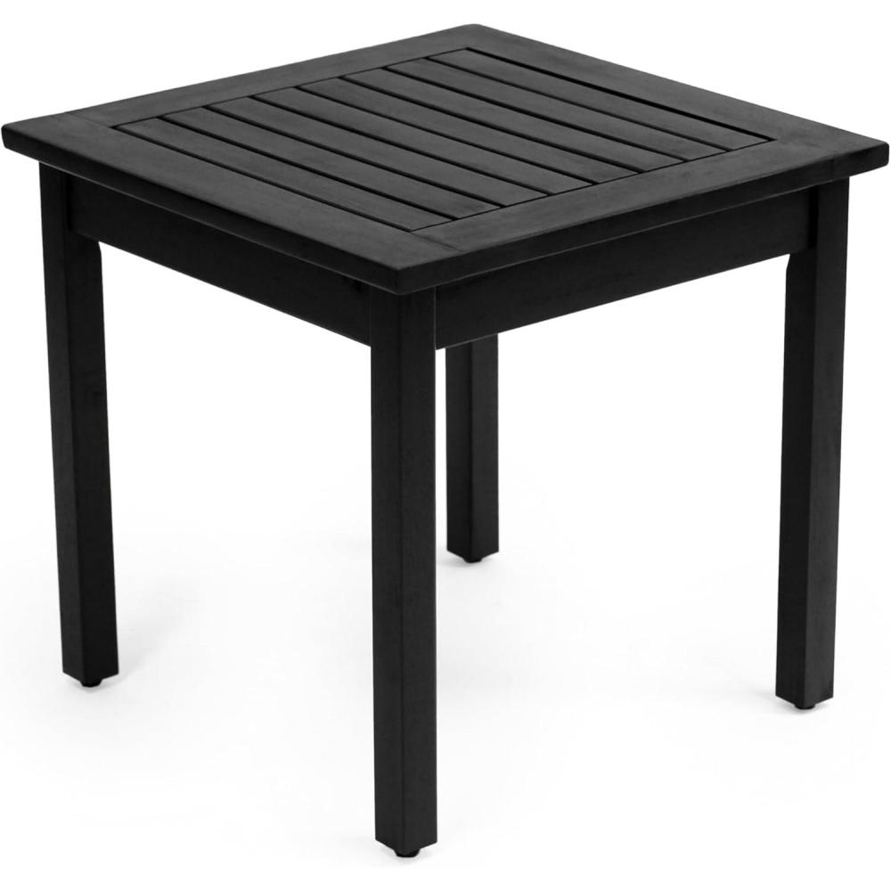 imageJONATHAN Y END6000N Archer 189quot Modern Classic Square Slatted Solid Acacia Wood IndoorOutdoor Adirondack Side Table for Patio Garden Bathroom Living Room Nautical BlueBlack