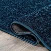 JONATHAN Y Haze Solid Low-Pile Navy 3×5 Oval Indoor Area Rug, Coastal,Bohemian,Minimalist,Classic, Easy-Cleaning for Living Room,Bedroom,Kitchen,Pet Friendly,Non-Shedding (SEU100C-3OV)
