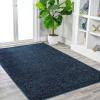 JONATHAN Y Haze Solid Low-Pile Navy Indoor Area Rug 3×5, Coastal,Bohemian,Minimalist,Classic, Easy-Cleaning for Living Room,Bedroom,Kitchen,Pet Friendly,Non-Shedding (SEU100C-3)