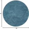 JONATHAN Y Haze Solid Low-Pile Turquoise 5′ Round Indoor Area Rug, Coastal,Bohemian,Minimalist,Classic, Easy-Cleaning for Living Room,Bedroom,Kitchen,Pet Friendly,Non-Shedding (SEU100H-5R)