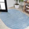 JONATHAN Y Haze Solid Low-Pile Classic Blue 3×5 Oval Indoor Area Rug, Coastal,Bohemian,Minimalist,Classic, Easy-Cleaning for Living Room,Bedroom,Kitchen,Pet Friendly,Non-Shedding (SEU100F-3OV)