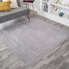 JONATHAN Y Haze Solid Low-Pile Gray 5×5 Square Indoor Area Rug, Coastal,Bohemian,Minimalist,Classic, Easy-Cleaning for Living Room,Bedroom,Kitchen,Pet Friendly,Non-Shedding (SEU100A-5SQ)