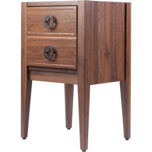 JONATHAN Y VAN2001B Corbin 24 in. W x 18 in. D x 33 in. H Modern Classic 1-Drawer Bath Vanity Base Only (Sink Basin Not Included), Walnut(Walnut)