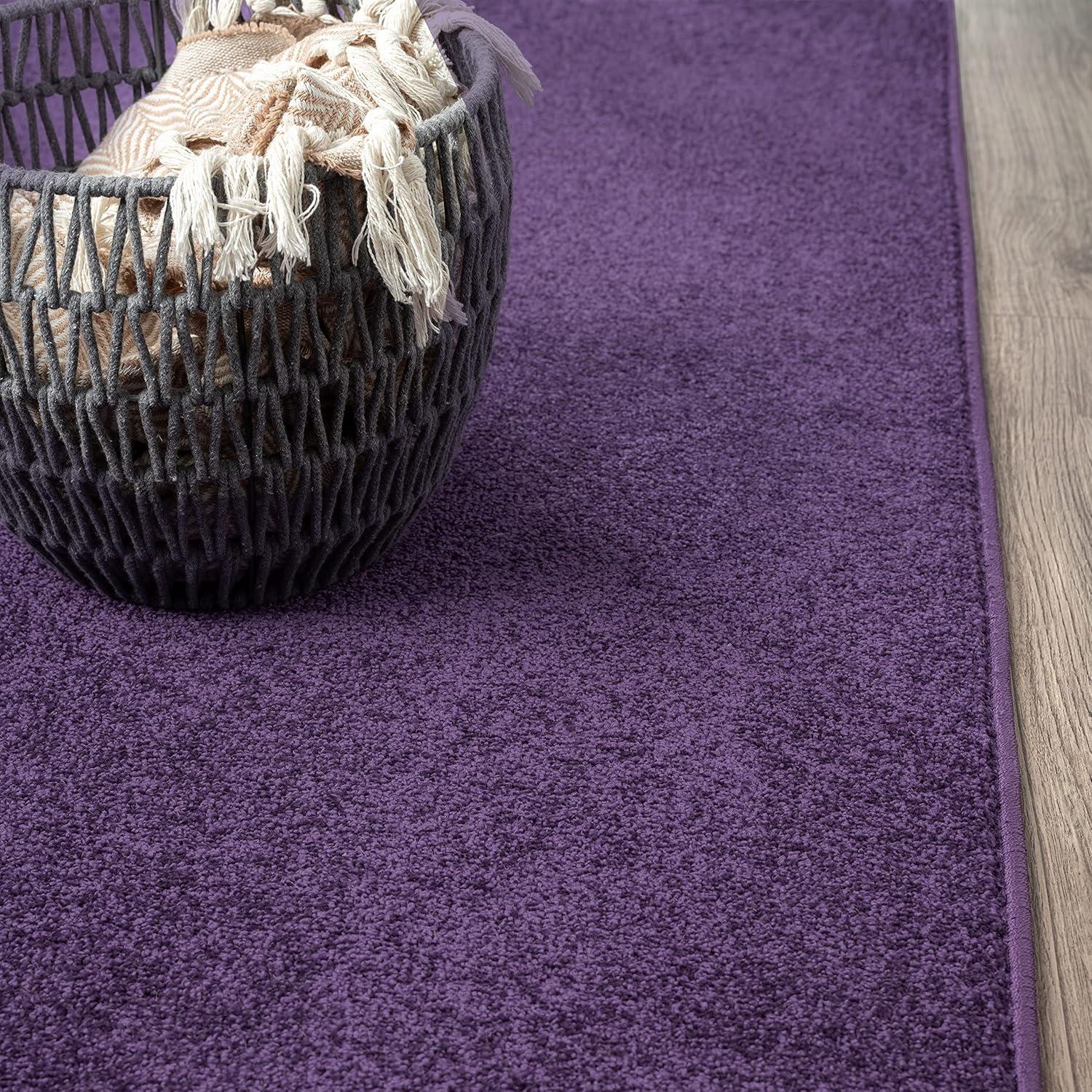 imageJONATHAN Y Haze Solid LowPile Purple Indoor Area Rug 3x5 CoastalBohemianMinimalistClassic EasyCleaning for Living RoomBedroomKitchenPet FriendlyNonShedding SEU100N3