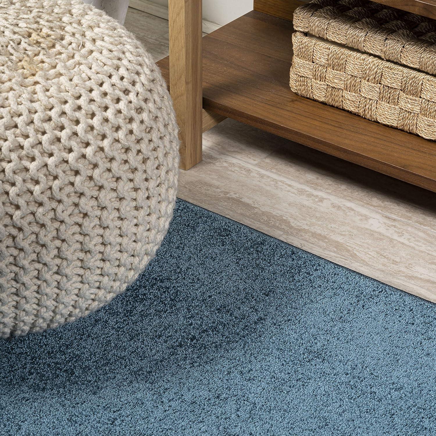 imageJONATHAN Y Haze Solid LowPile Turquoise 3x5 Oval Indoor Area Rug CoastalBohemianMinimalistClassic EasyCleaning for Living RoomBedroomKitchenPet FriendlyNonShedding SEU100H3OV