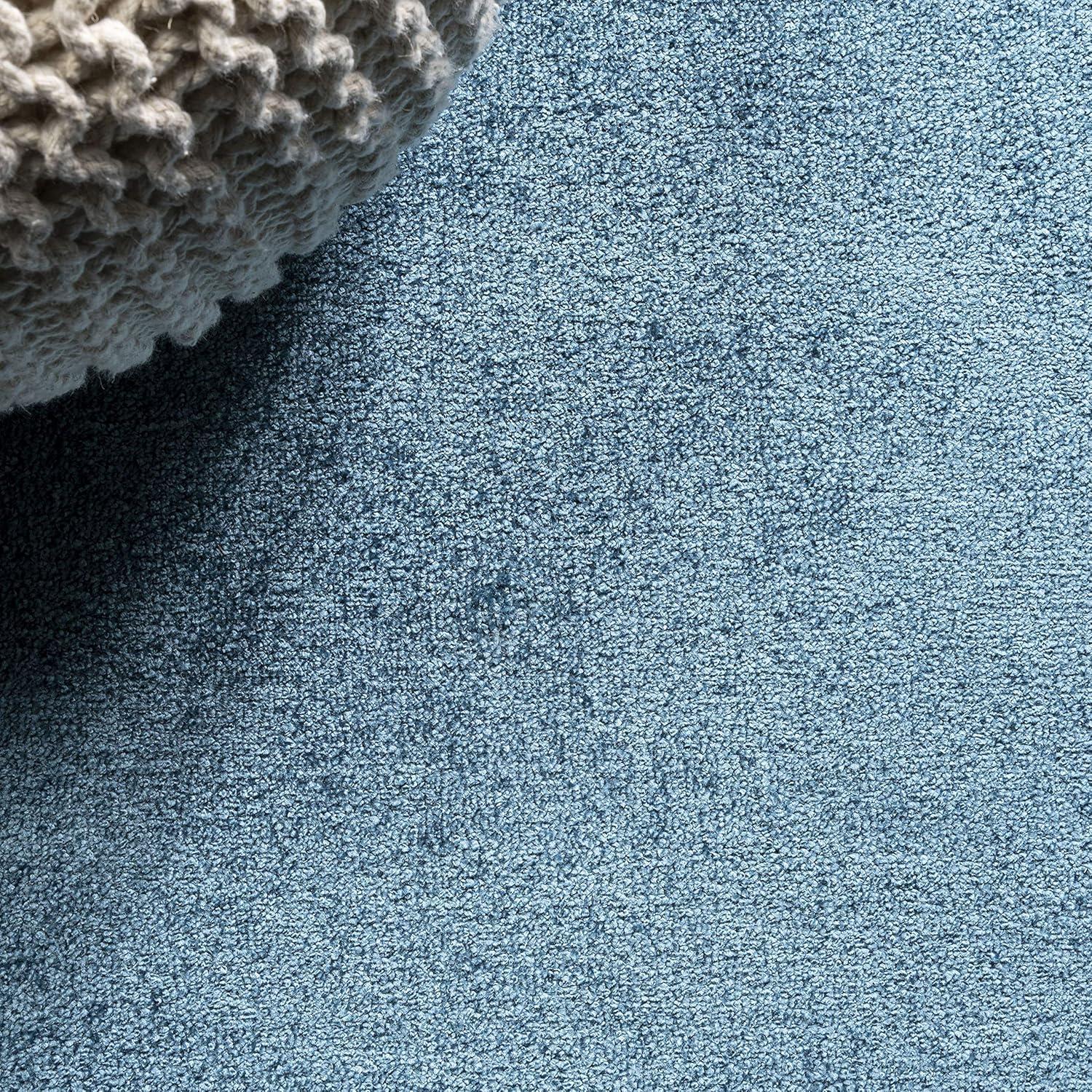 imageJONATHAN Y Haze Solid LowPile Turquoise 3x5 Oval Indoor Area Rug CoastalBohemianMinimalistClassic EasyCleaning for Living RoomBedroomKitchenPet FriendlyNonShedding SEU100H3OV