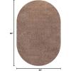 JONATHAN Y Haze Solid Low-Pile Brown 3×5 Oval Indoor Area Rug, Coastal,Bohemian,Minimalist,Classic, Easy-Cleaning for Living Room,Bedroom,Kitchen,Pet Friendly,Non-Shedding (SEU100J-3OV)