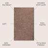 JONATHAN Y Haze Solid Low-Pile Brown Indoor Area Rug 3×5, Coastal,Bohemian,Minimalist,Classic, Easy-Cleaning for Living Room,Bedroom,Kitchen,Pet Friendly,Non-Shedding (SEU100J-3)