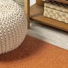 JONATHAN Y Haze Solid Low-Pile Orange 3×5 Oval Indoor Area Rug, Coastal,Bohemian,Minimalist,Classic, Easy-Cleaning for Living Room,Bedroom,Kitchen,Pet Friendly,Non-Shedding (SEU100M-3OV)