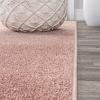 JONATHAN Y Haze Solid Low-Pile Pink 3×5 Oval Indoor Area Rug, Coastal,Bohemian,Minimalist,Classic, Easy-Cleaning for Living Room,Bedroom,Kitchen,Pet Friendly,Non-Shedding (SEU100P-3OV)