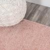 JONATHAN Y Haze Solid Low-Pile Pink 3×5 Oval Indoor Area Rug, Coastal,Bohemian,Minimalist,Classic, Easy-Cleaning for Living Room,Bedroom,Kitchen,Pet Friendly,Non-Shedding (SEU100P-3OV)