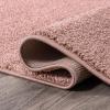 JONATHAN Y Haze Solid Low-Pile Pink 3×5 Oval Indoor Area Rug, Coastal,Bohemian,Minimalist,Classic, Easy-Cleaning for Living Room,Bedroom,Kitchen,Pet Friendly,Non-Shedding (SEU100P-3OV)