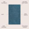 JONATHAN Y Haze Solid Low-Pile Turquoise Indoor Area Rug 3×5, Coastal,Bohemian,Minimalist,Classic, Easy-Cleaning for Living Room,Bedroom,Kitchen,Pet Friendly,Non-Shedding (SEU100H-3)
