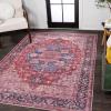 JONATHAN Y Machine Washable Red/Black/Blue Indoor Area Rug 3X5 ft, Maris Ornate Medallion for Living Room, Bedroom, Kitchen, Office, Easy-Cleaning, High Traffic, Pet-Friendly, Non-Shedding WSH109F-3