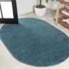 JONATHAN Y Haze Solid Low-Pile Turquoise 3×5 Oval Indoor Area Rug, Coastal,Bohemian,Minimalist,Classic, Easy-Cleaning for Living Room,Bedroom,Kitchen,Pet Friendly,Non-Shedding (SEU100H-3OV)