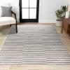 JONATHAN Y Lyla Offset Stripe Gray/Cream Indoor Area Rug, 5×8, Contemporary, Modern, Easy-Cleaning for Living Room, Bedroom, Kitchen, Pet Friendly, Non-Shedding (MOH204A-5)(7’9″ x 10′ (Rectangular))