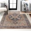 JONATHAN Y Machine Washable Beige/Blue Indoor Area Rug 3X5 ft, Maris Ornate Medallion for Living Room, Bedroom, Kitchen, Office, Easy-Cleaning, High Traffic, Pet-Friendly, Non-Shedding (WSH109D-3)