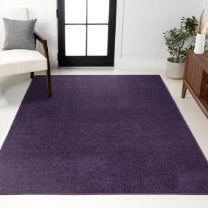JONATHAN Y Haze Solid Low-Pile Purple Indoor Area Rug 3×5, Coastal,Bohemian,Minimalist,Classic, Easy-Cleaning for Living Room,Bedroom,Kitchen,Pet Friendly,Non-Shedding (SEU100N-3)