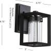 JONATHAN Y JYL7448A Nate 6.75″ Outdoor Modern Cube Bubble Glass/Metal Integrated LED Sconce French Country Industrial Rustic 3000K LED Bulbs Porch Patio Yard Garage Doorway Entryway, Black/Clear
