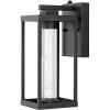 imageJONATHAN Y JYL2406A Juno 475quot 1Light Industrial Vintage Farmhouse Modern Traditional IronGlass Seeded Glass with DusktoDawn Sensor Integrated LED Outdoor Sconce Black