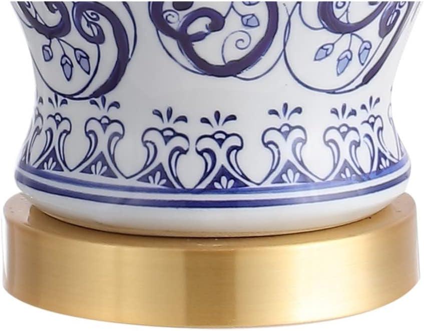 imageJONATHAN Y JYL5014A Leo 285quot Chinoiserie LED Table Lamp Classic Cottage Bedside Desk Nightstand Lamp for Bedroom Living Room Office College Bookcase LED Bulb Included BlueWhite