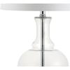 JONATHAN Y JYL1068A-SET2 Set of 2 Table Lamps Lavelle 25″ Glass LED Table Lamp Contemporary Transitional Bedside Desk Nightstand Lamp for Bedroom Living Room Office College Bookcase, Mercury Silver(Clear)