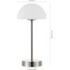 JONATHAN Y JYL7109A Xavier 12.5″ Modern Minimalist Iron Rechargeable Integrated LED Table Lamp Contemporary Bedside Desk Nightstand Lamp for Bedroom Living Room Office, Nickel/White(Nickel)