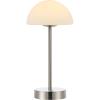 JONATHAN Y JYL7109A Xavier 12.5″ Modern Minimalist Iron Rechargeable Integrated LED Table Lamp Contemporary Bedside Desk Nightstand Lamp for Bedroom Living Room Office, Nickel/White(Nickel)