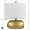 JONATHAN Y JYL4057A Calix 20″ Mid-Century Glam Ceramic/Iron LED Table Lamp, Gold, for Living Room, Office, Bedroom