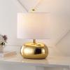 JONATHAN Y JYL4057A Calix 20″ Mid-Century Glam Ceramic/Iron LED Table Lamp, Gold, for Living Room, Office, Bedroom