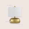 JONATHAN Y JYL4057A Calix 20″ Mid-Century Glam Ceramic/Iron LED Table Lamp, Gold, for Living Room, Office, Bedroom