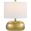JONATHAN Y JYL4057A Calix 20″ Mid-Century Glam Ceramic/Iron LED Table Lamp, Gold, for Living Room, Office, Bedroom