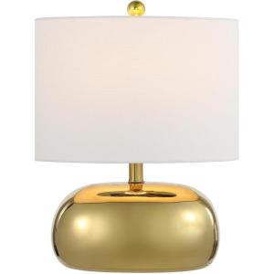 JONATHAN Y JYL4057A Calix 20″ Mid-Century Glam Ceramic/Iron LED Table Lamp, Gold, for Living Room, Office, Bedroom